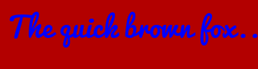 Image with Font Color 0000FF and Background Color B30000